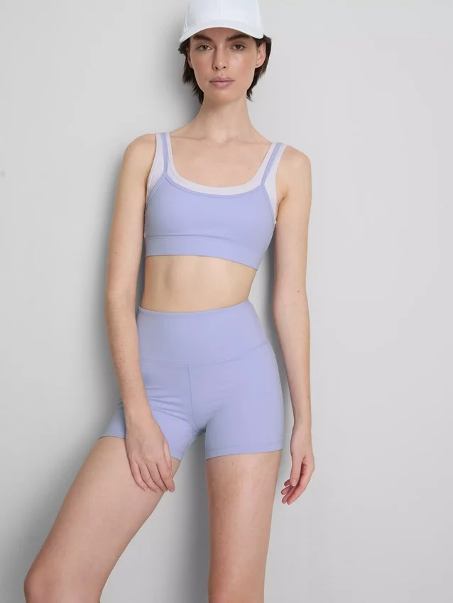 Dobbeltlags aktiv crop top