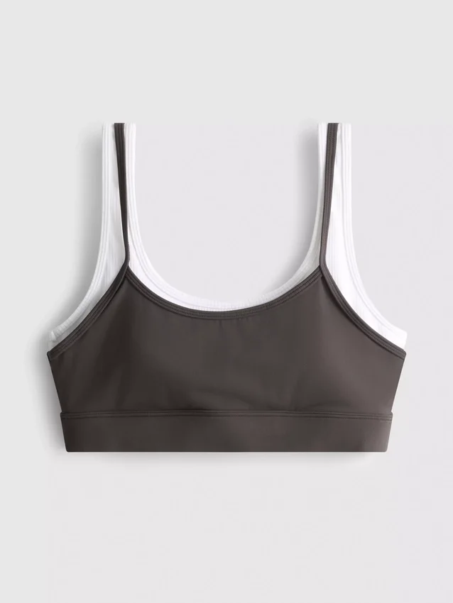 Dobbeltlags aktiv crop top