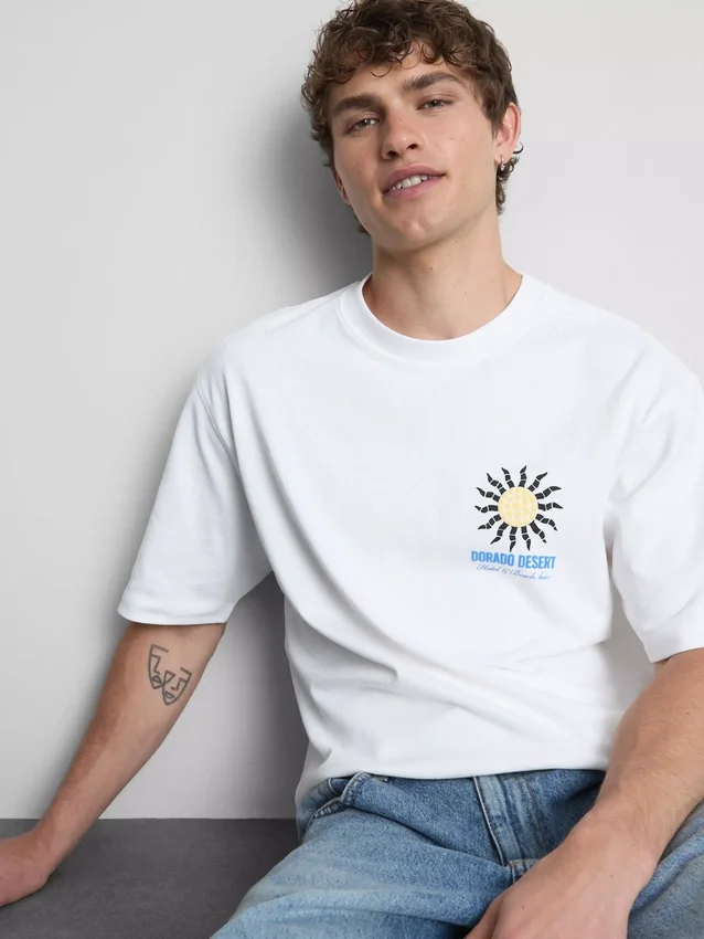 Dorado Desert grafisk T-shirt