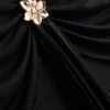 Draperet midi-nederdel i mesh