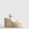 Espadrille-sandaler med kilehæl