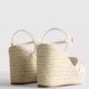Espadrille-sandaler med kilehæl