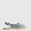 Espadrille-sandaler med spænde bagpå