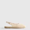 Espadrille-sandaler med spænde bagpå
