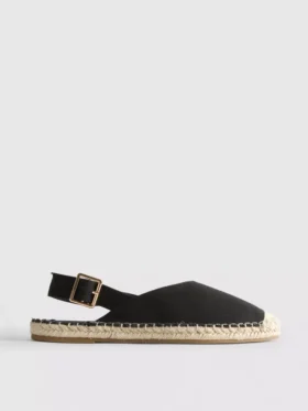 Espadrille-sandaler med spænde bagpå