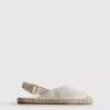 Espadrille-sandaler med spænde bagpå