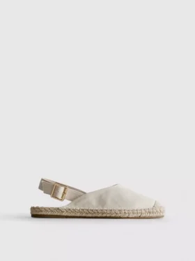 Espadrille-sandaler med spænde bagpå