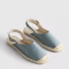 Espadrille-sandaler med spænde bagpå