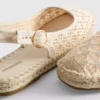 Espadrille-sandaler med spænde bagpå