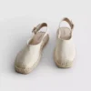 Espadrille-sandaler med spænde bagpå