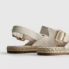 Espadrille-sandaler med spænde bagpå