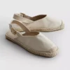 Espadrille-sandaler med spænde bagpå