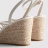 Espadriller med remme og kilehæl