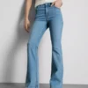 Flared jeans i bomuldsdenim med mellemhøj talje