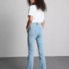 Flared jeans i bomuldsdenim med mellemhøj talje