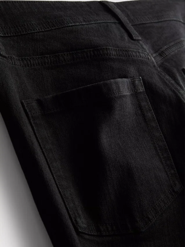 Flared jeans i bomuldsdenim med mellemhøj talje