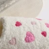 Fleece-hjemmesko med hjerte