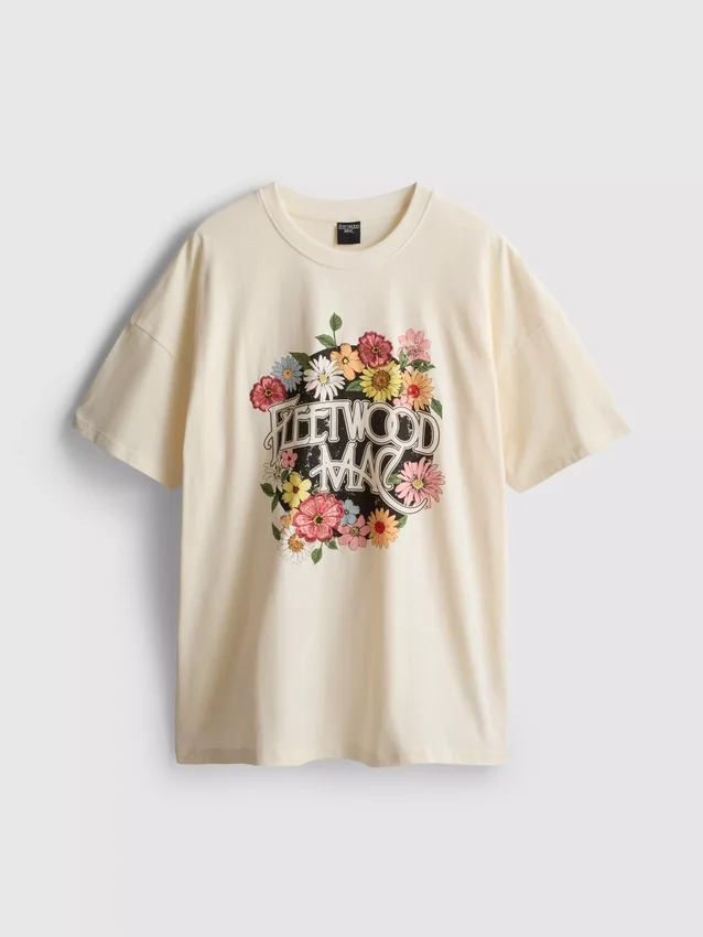 Fleetwood Mac afslappet bomulds-T-shirt med grafisk print