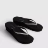 Flip-flops med kilehæl og rhinestones