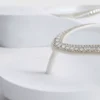 Flip-flops med kilehæl og rhinestones