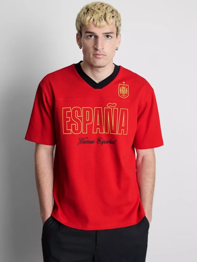 Fodbold-T-shirt med Spanien-motiv