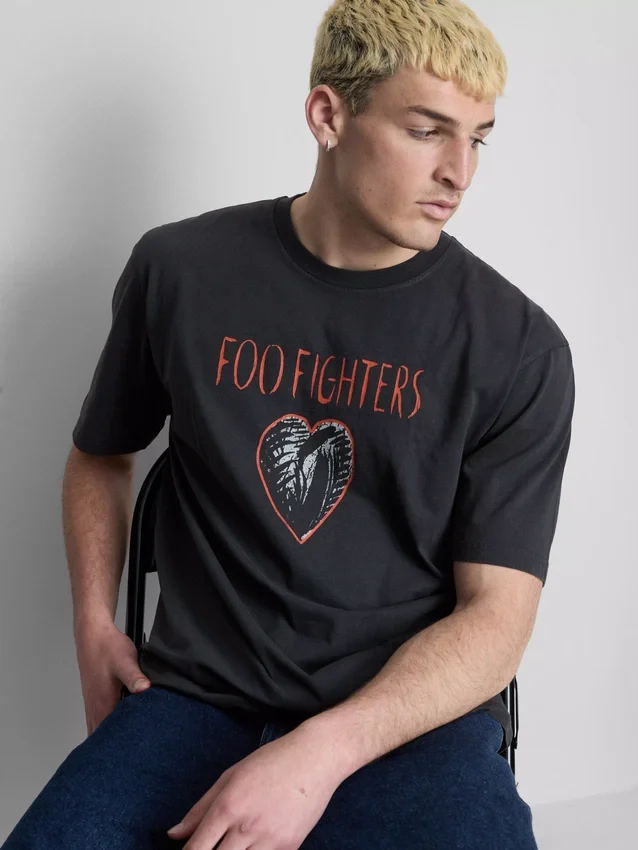 Foo Fighters-T-shirt med grafisk print