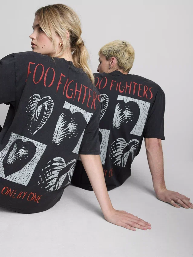 Foo Fighters-T-shirt med grafisk print