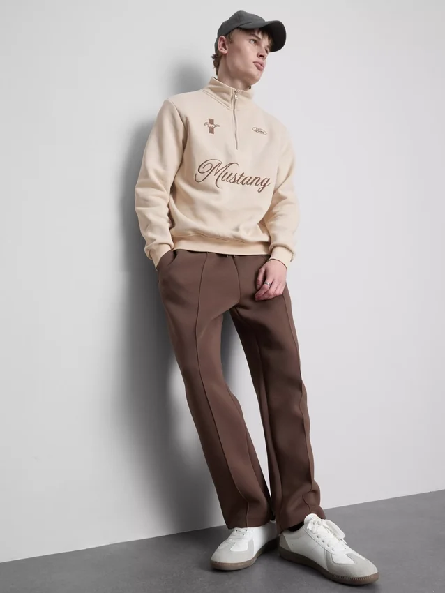 Ford Mustang sweatshirt med halv lynlås