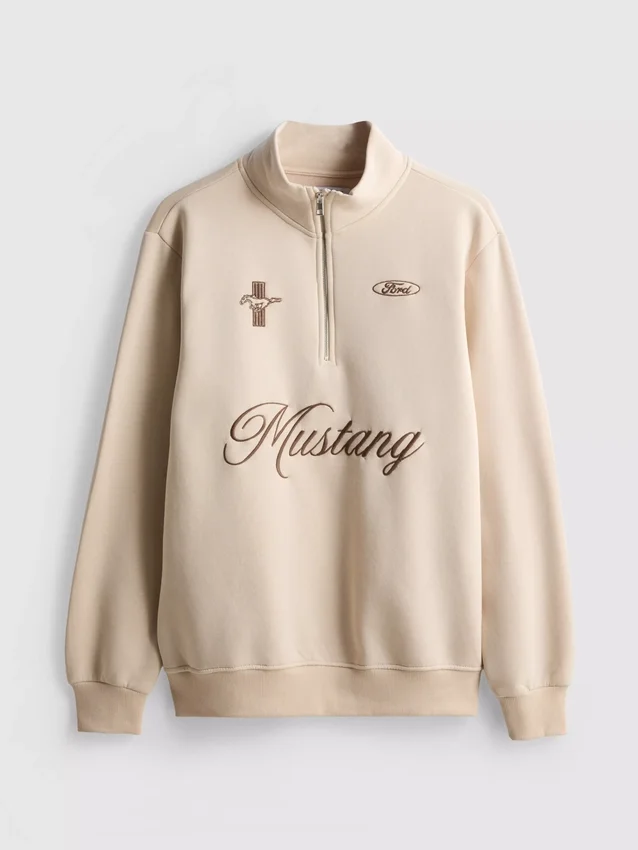 Ford Mustang sweatshirt med halv lynlås