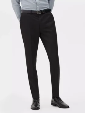 Formelle bukser i twill med slim fit