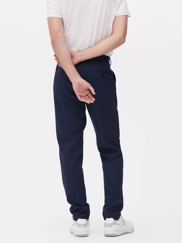 Formelle bukser i twill med slim fit