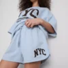 Fritidsshorts med højt bomuldsindhold i afslappet NYC-stil