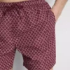 Geometriske badeshorts med snøre