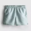 Geometriske svømmeshorts med vifteformet mønster