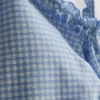 Gingham-badedragt med flæser