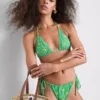Gingham-banan-triangel-bikinitop
