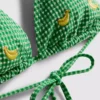 Gingham-banan-triangel-bikinitop