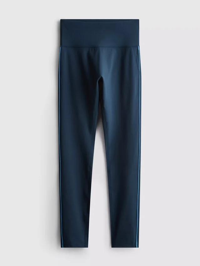 Glatte, støttende active leggings med rørformede detaljer