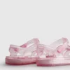 Glitter-sandaler i gennemsigtig gummi