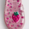 Glitter-sandaler i gennemsigtig gummi