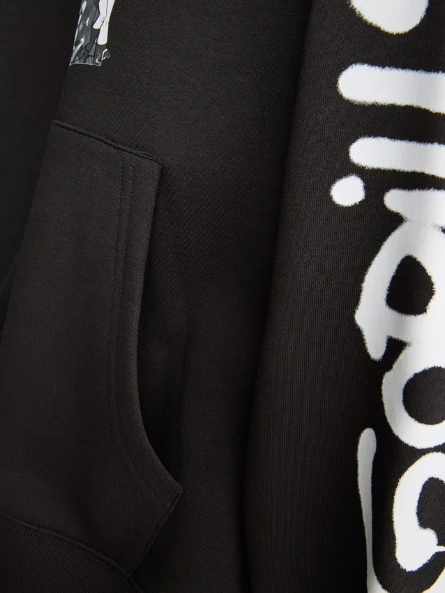 Gorillaz-hoodie med grafisk print