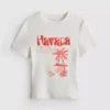 Grafisk Havana-baby-T-shirt med højt bomuldsindhold