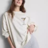 Grafisk martini-sweatshirt med højt bomuldsindhold