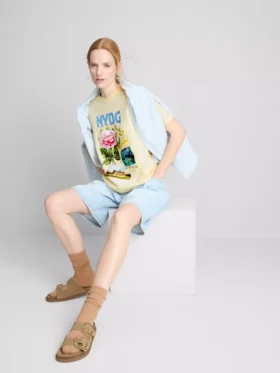 Grafisk T-shirt i bomuld