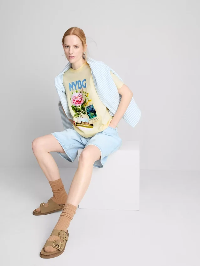 Grafisk T-shirt i bomuld