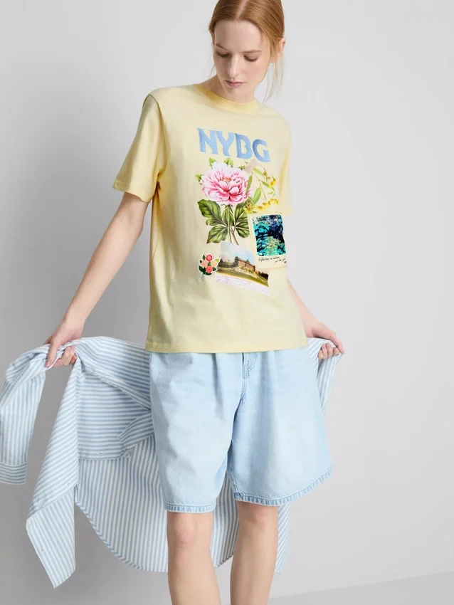 Grafisk T-shirt i bomuld