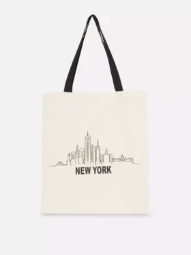 Grafisk totebag i bomuld
