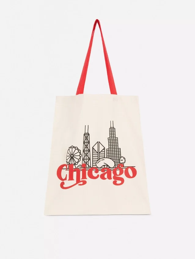 Grafisk totebag i bomuld