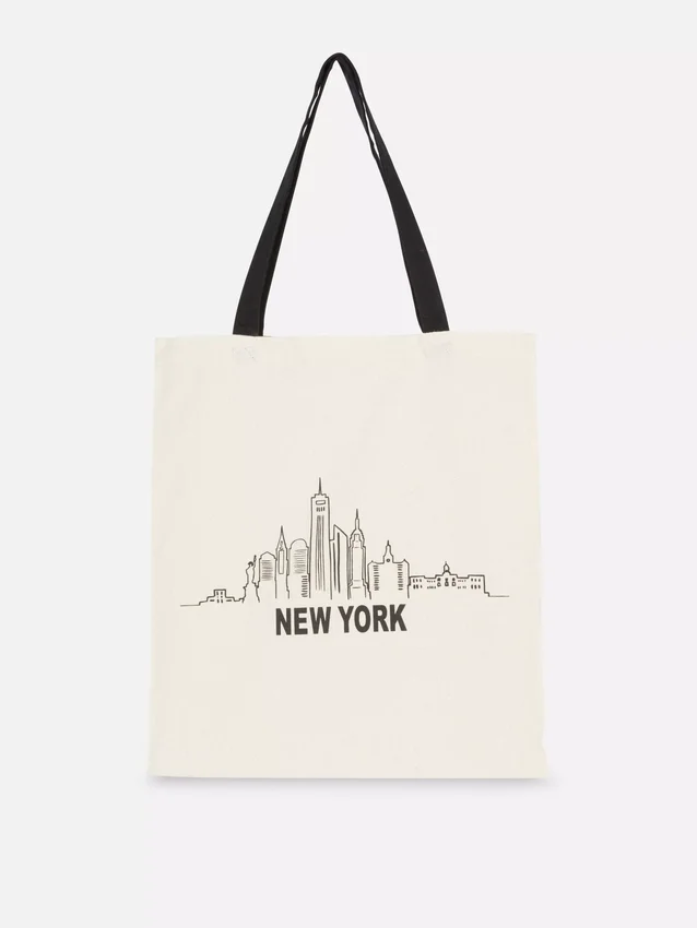 Grafisk totebag i bomuld