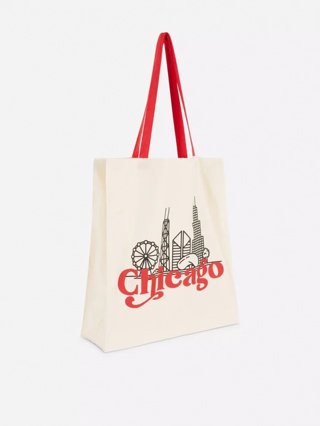 Grafisk totebag i bomuld